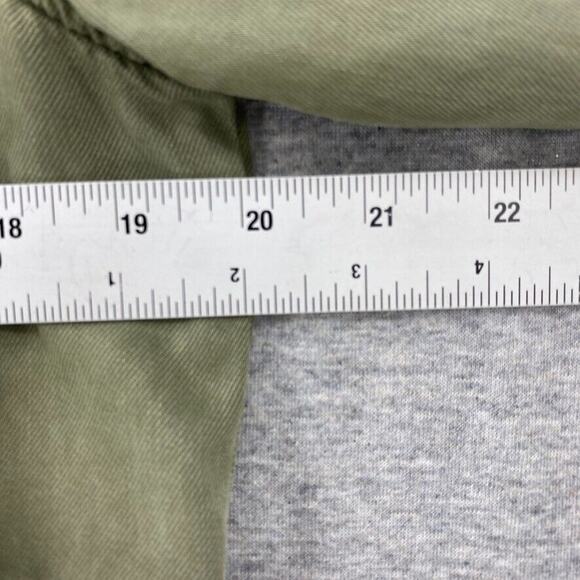 Max Jeans Jacket Women Medium Army Green Military Utility Tencel Drape - Picture 11 of 14